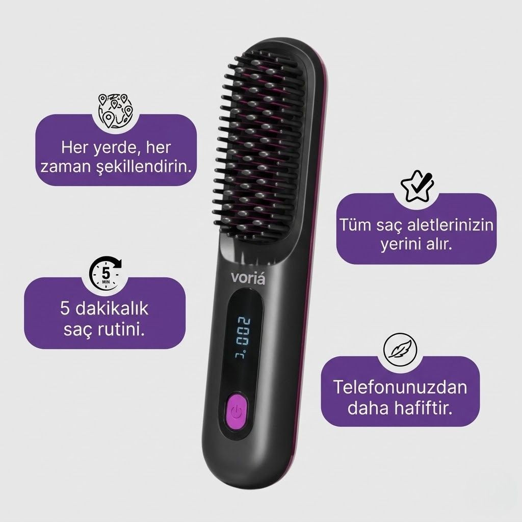 voriá pro | 5 dakikada daha düz, parlak saçlar